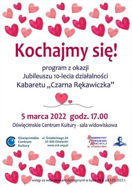 Plakat jubileuszu 10-lecia działalności Kabaretu "Czarna Rękawiczka"
