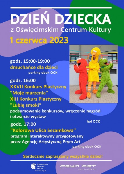 Plakat - Dzień Dziecka z Oświęcimskim Centrum Kultury