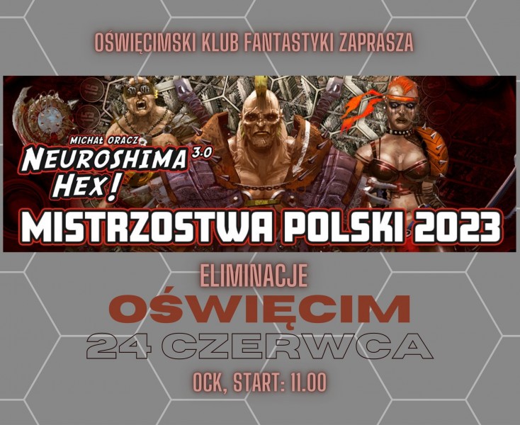 Plakat Eliminacji Mistrzostw Polski w grę Neuroshima Hex