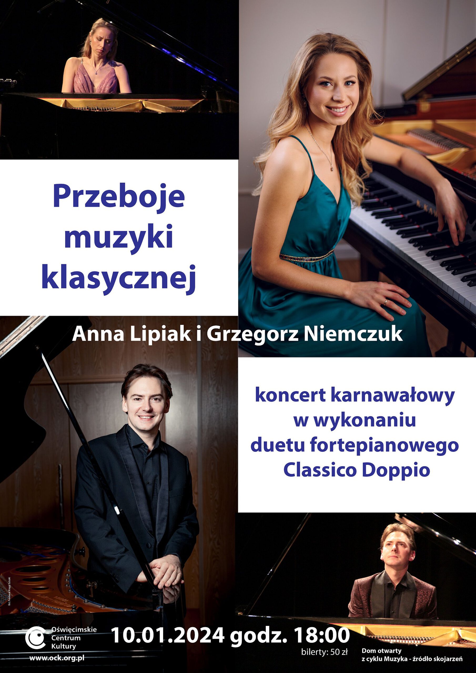 na plakacie zdjęcia Anny Lipiak i Grzegorza Niemczuka