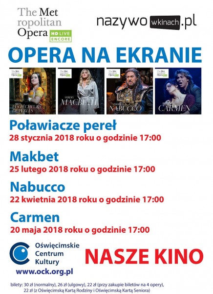 Plakat Opera na ekranie