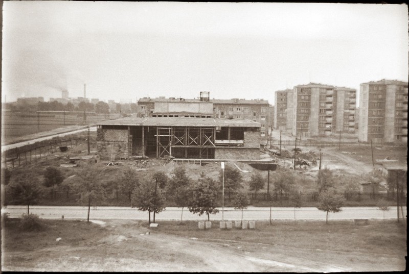 Archiwalne zdjęcie z budowy ZDK w roku 1959