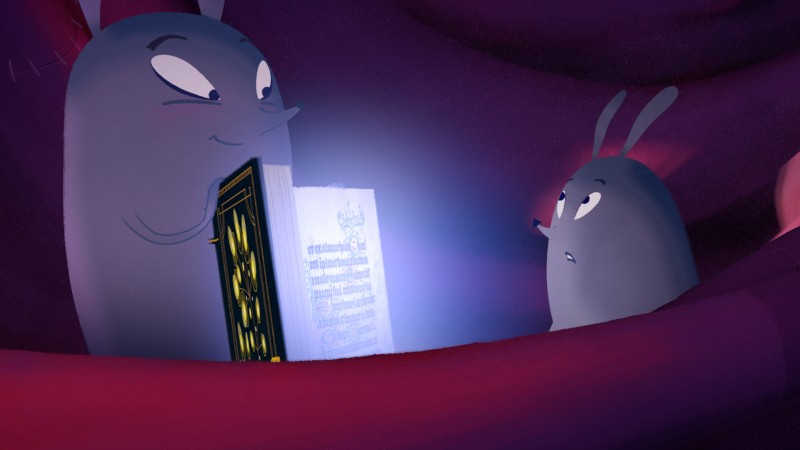 Dwie myszki czytające książkę