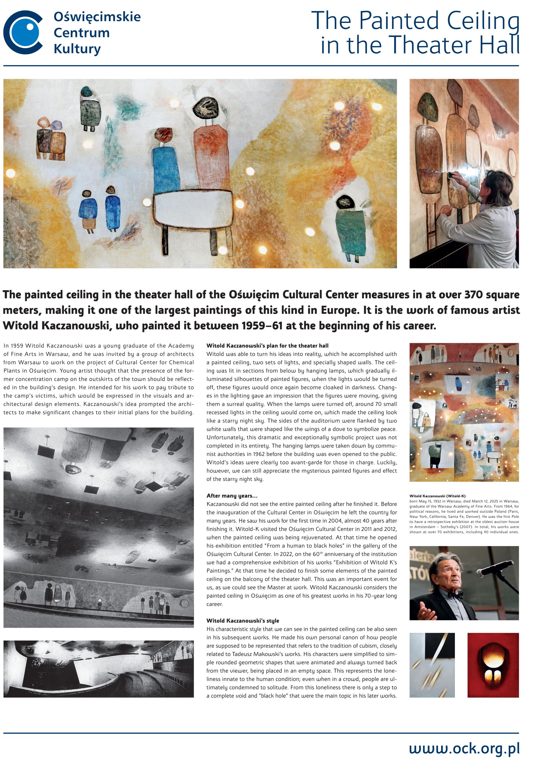 na ilustracji fragmenty rysunków sufitu OCK