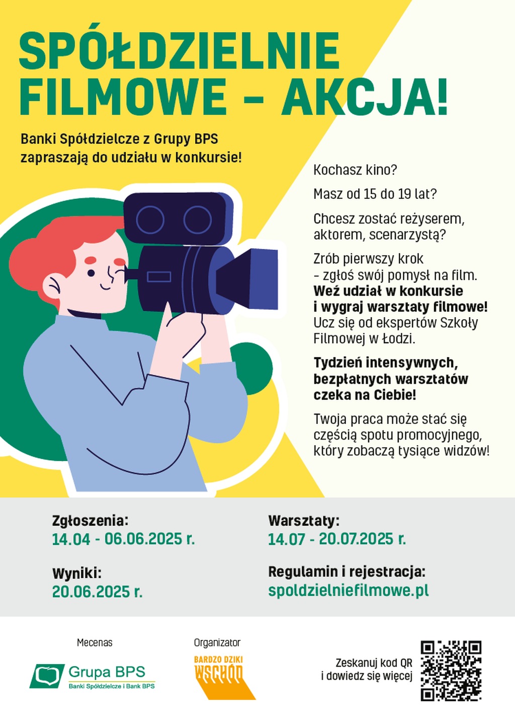 Spółdzielnie filmowe – Akcja! – konkurs filmowy dla młodzieży