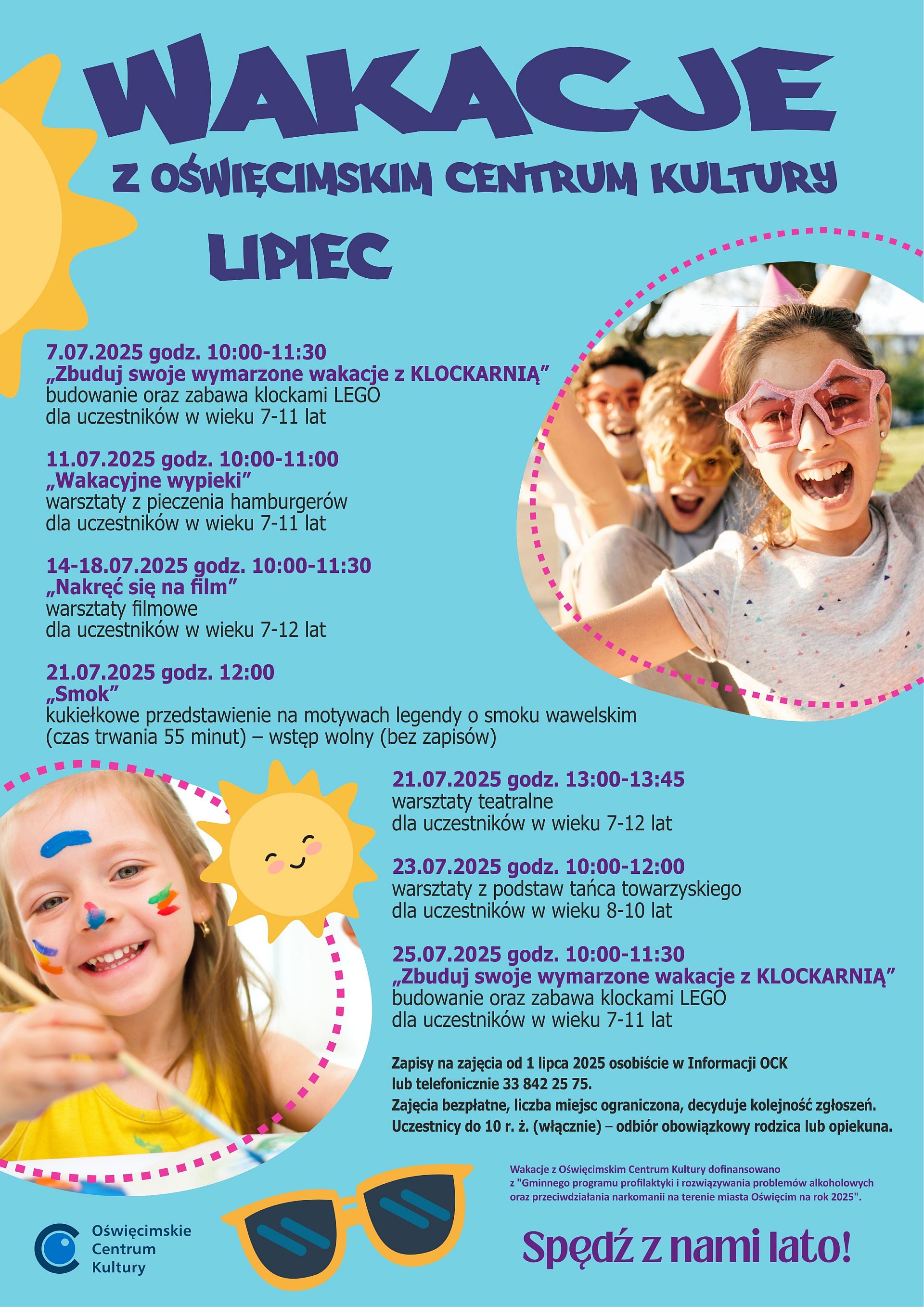 Wakacje z Oświęcimskim Centrum Kultury – lipiec 2025