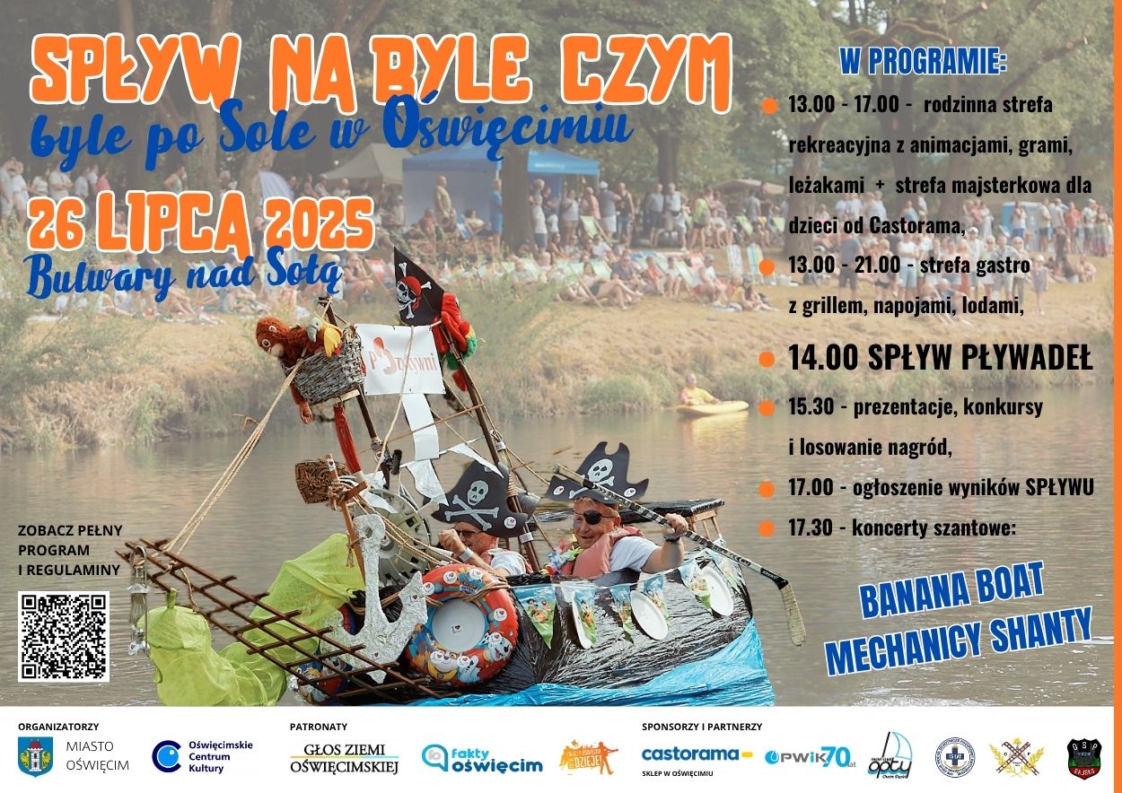 Spływ na byle czym byle po Sole w Oświęcimiu