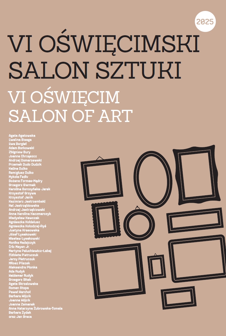 na ilustracji nazwiska autorów biorących udział w wystawie