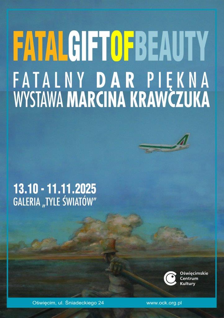 na plakacie praca autora z samolotem