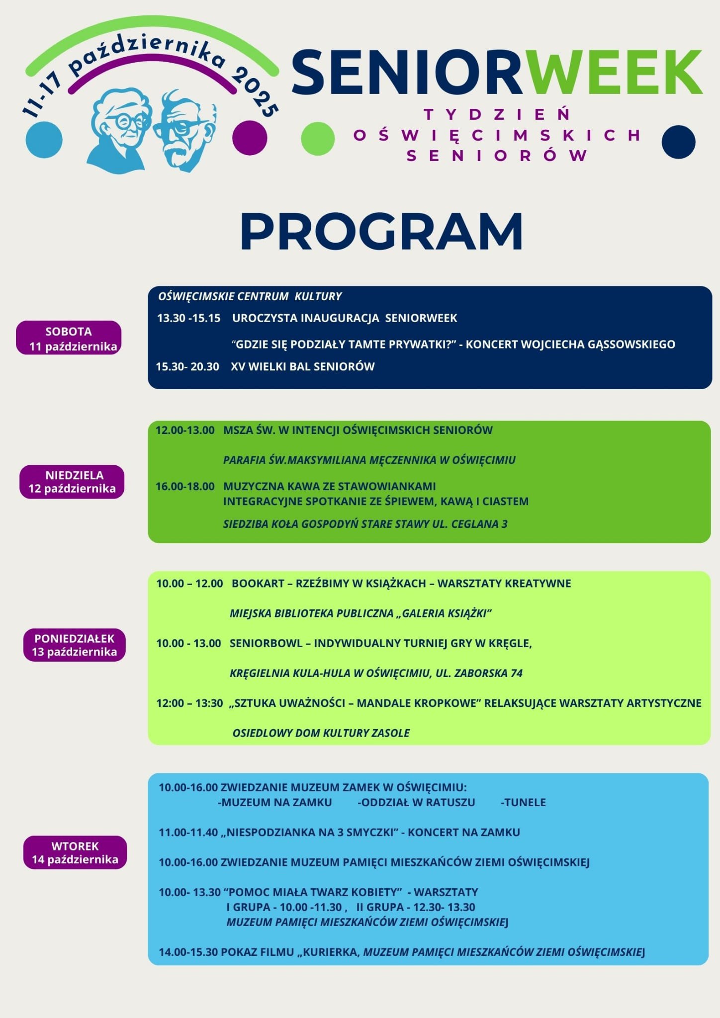 program wydarzenia