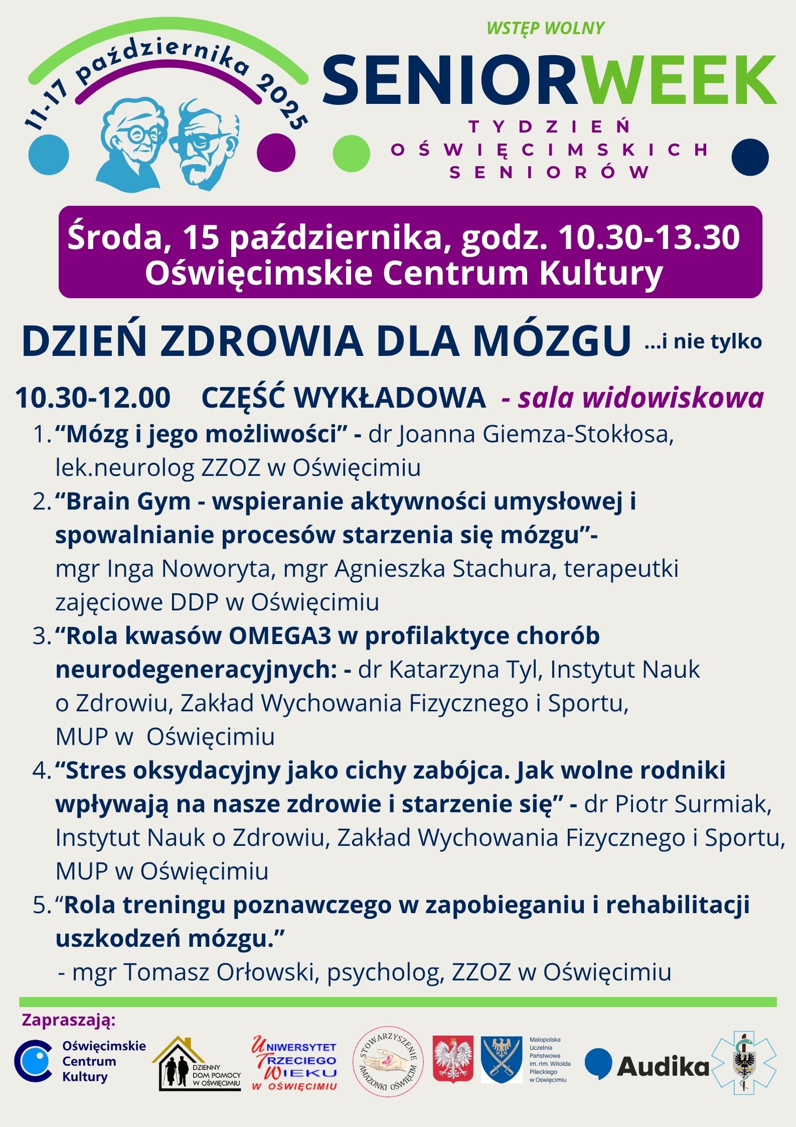 na plakacie program dnia zdrowia