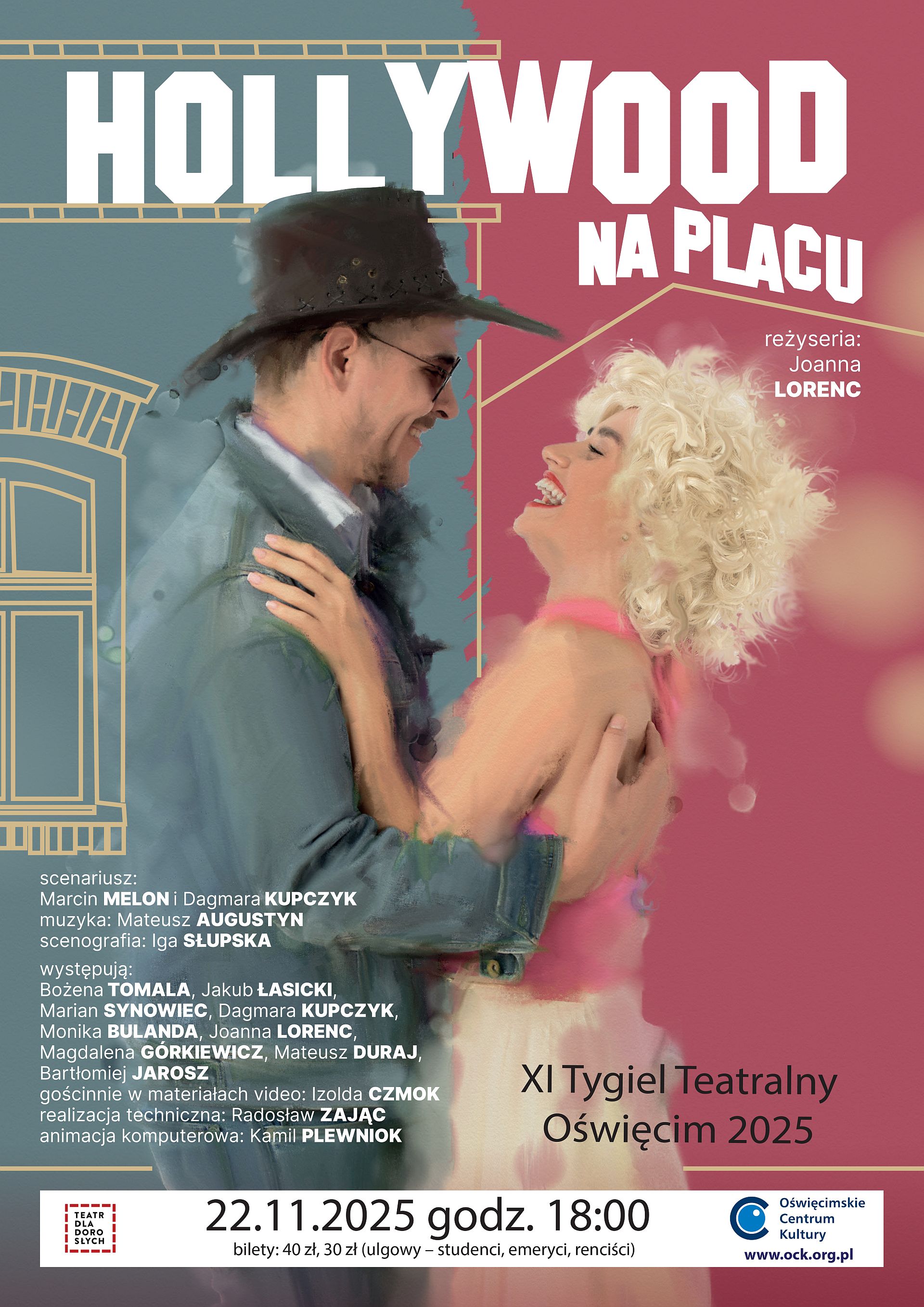 na plakacie dwie postaci naprzeciwko siebie