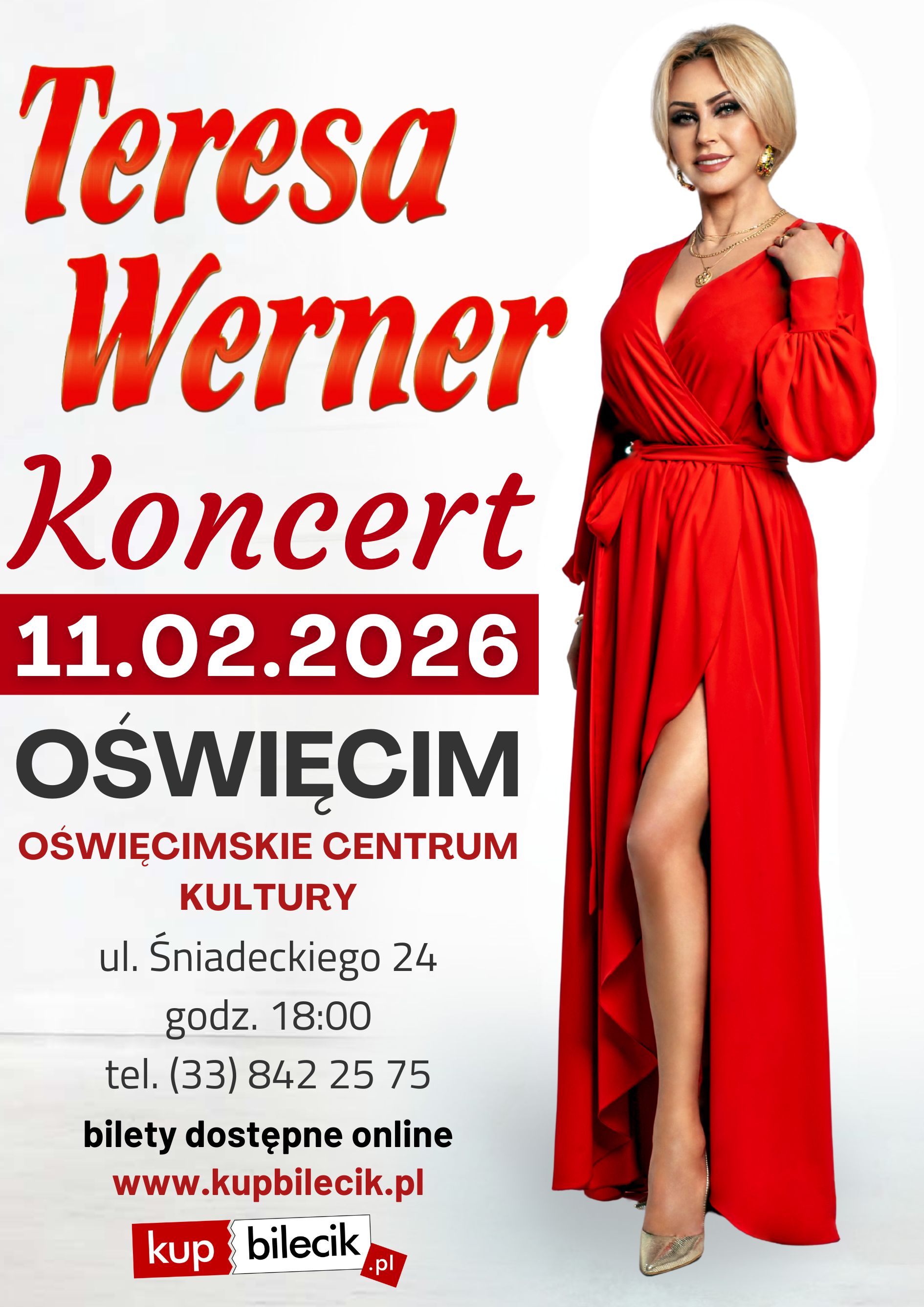 na plakacie zdjęcie Teresy Werner