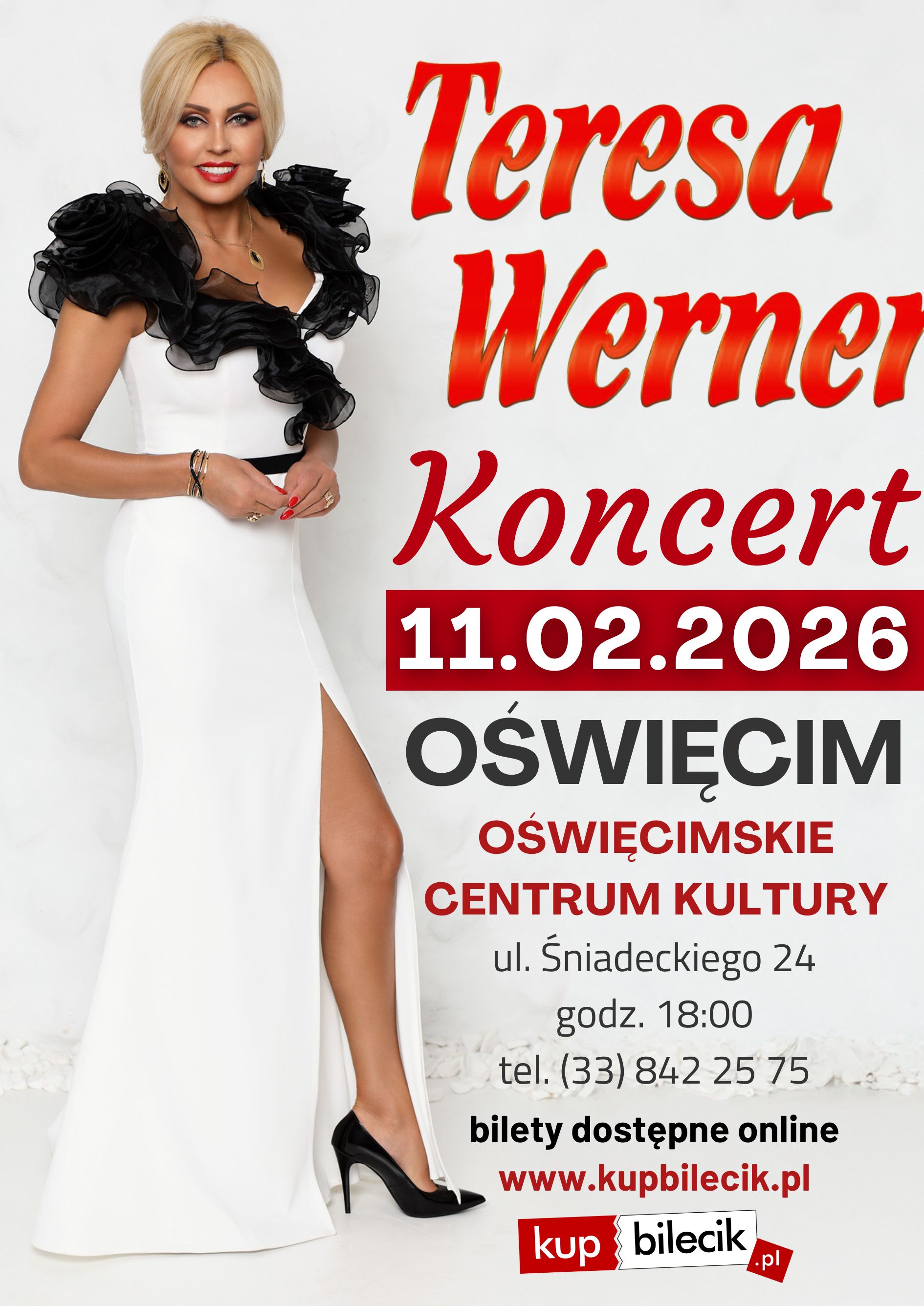 na plakacie zdjęcie Teresy Werner