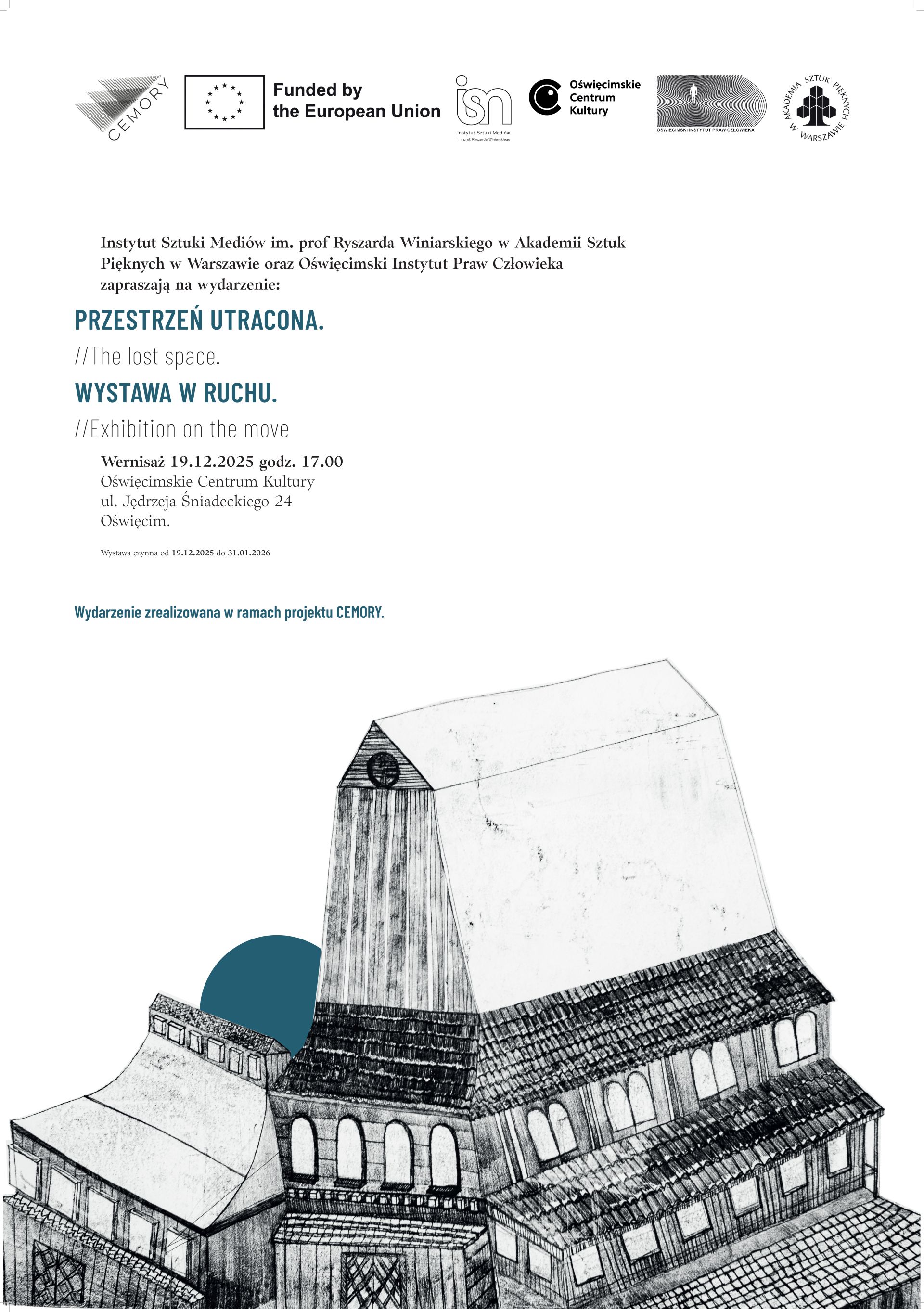 na plakacie rysunek starej budowli