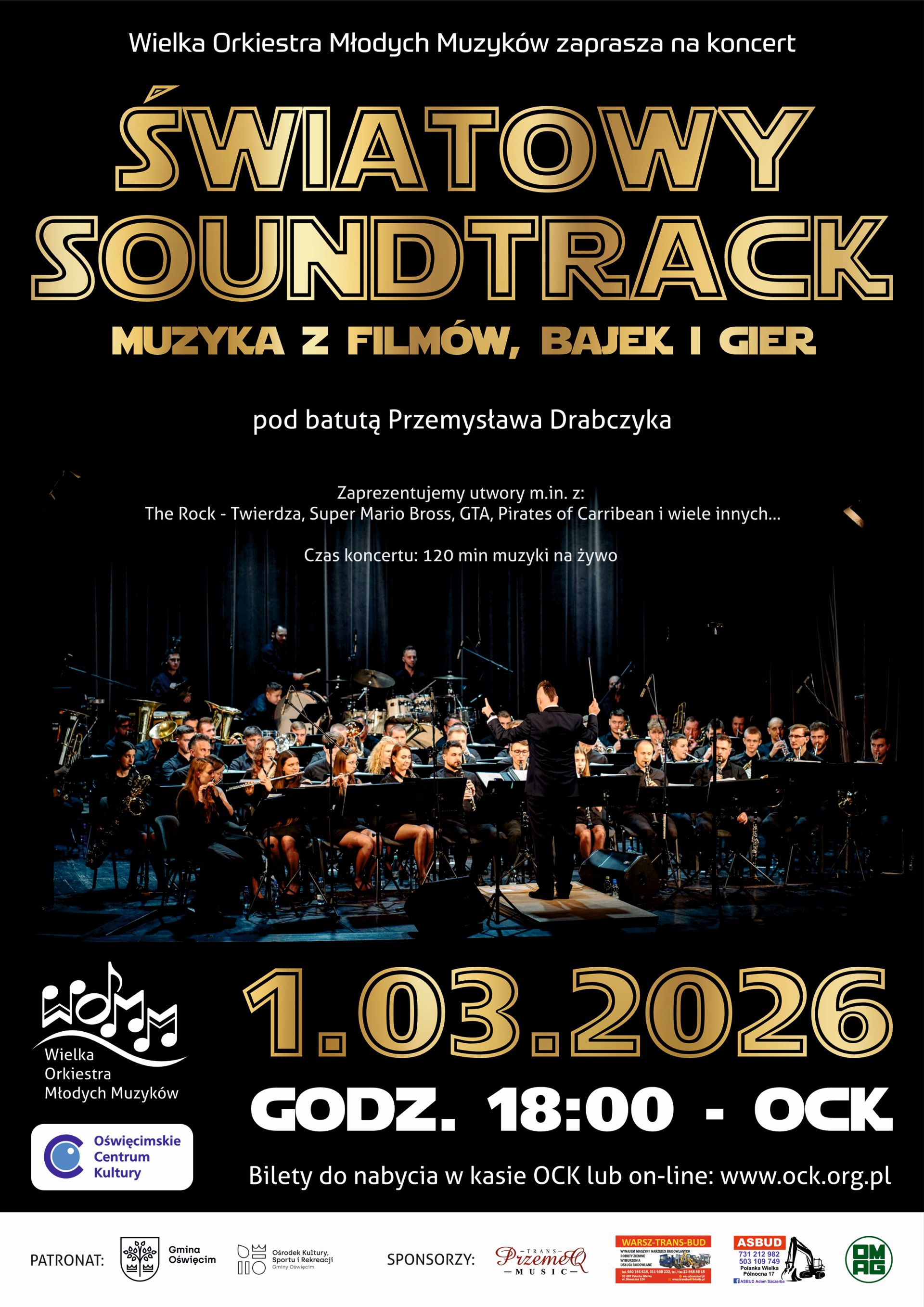 na plakacie zdjęcie orkiestry