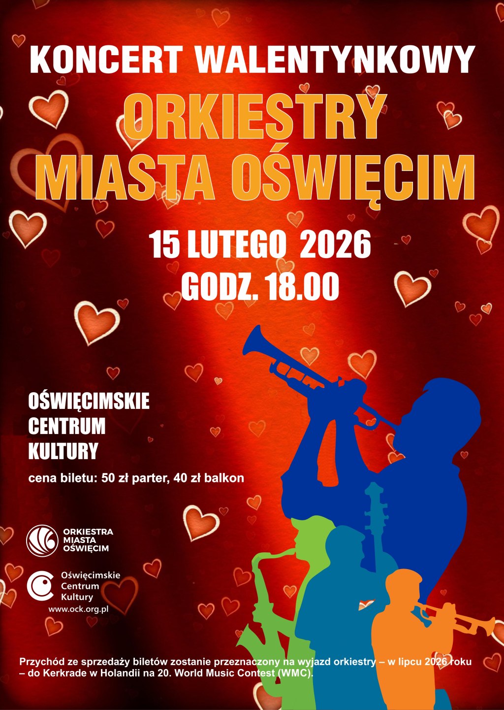 kolorowy plakat orkiestry miasta oświęcim