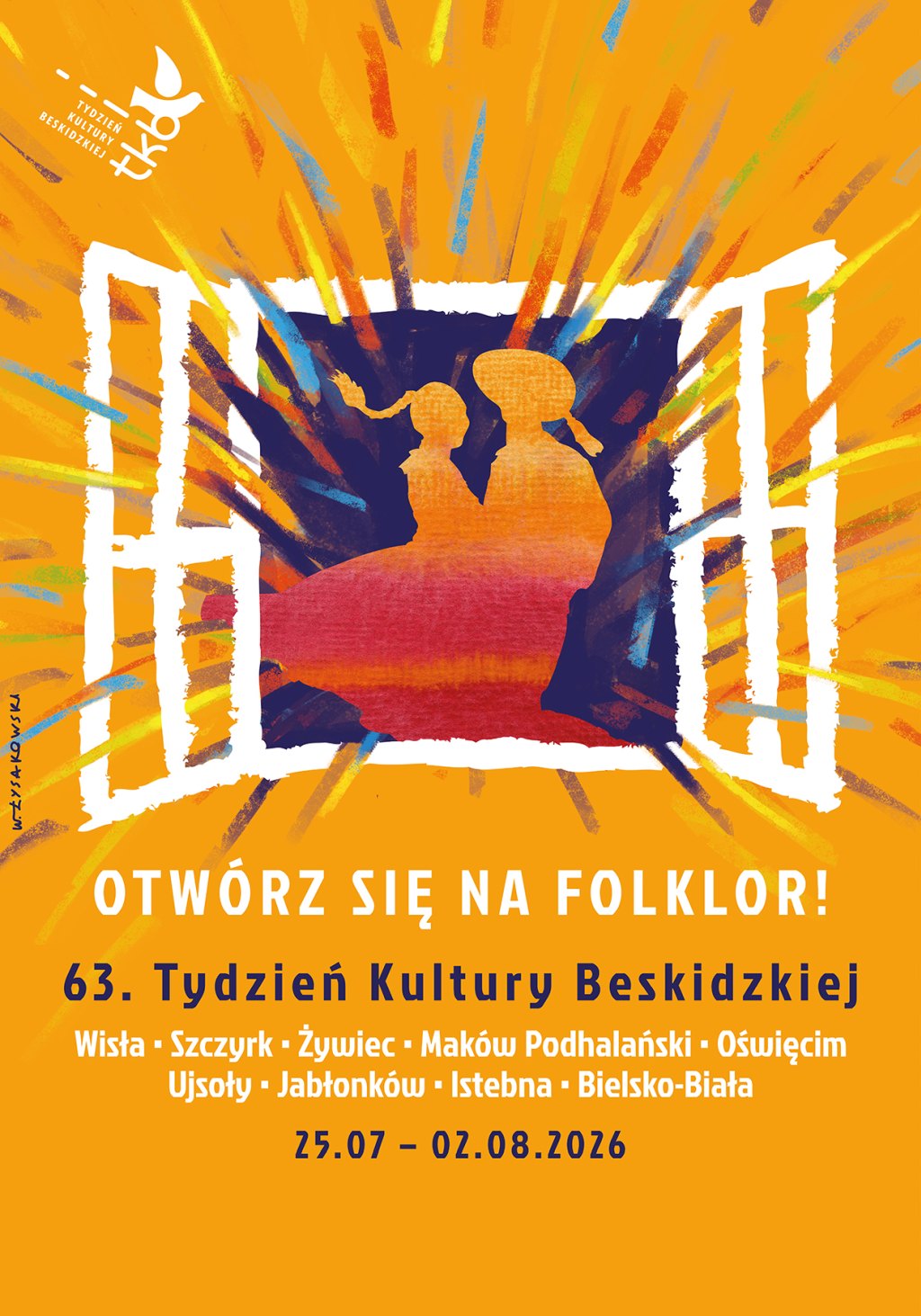Na plakacie para taneczna TKB