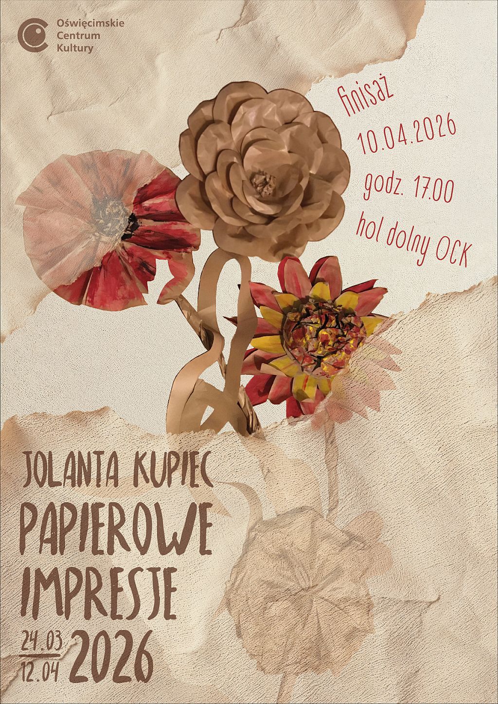 na plakacie kwiaty z wystawy