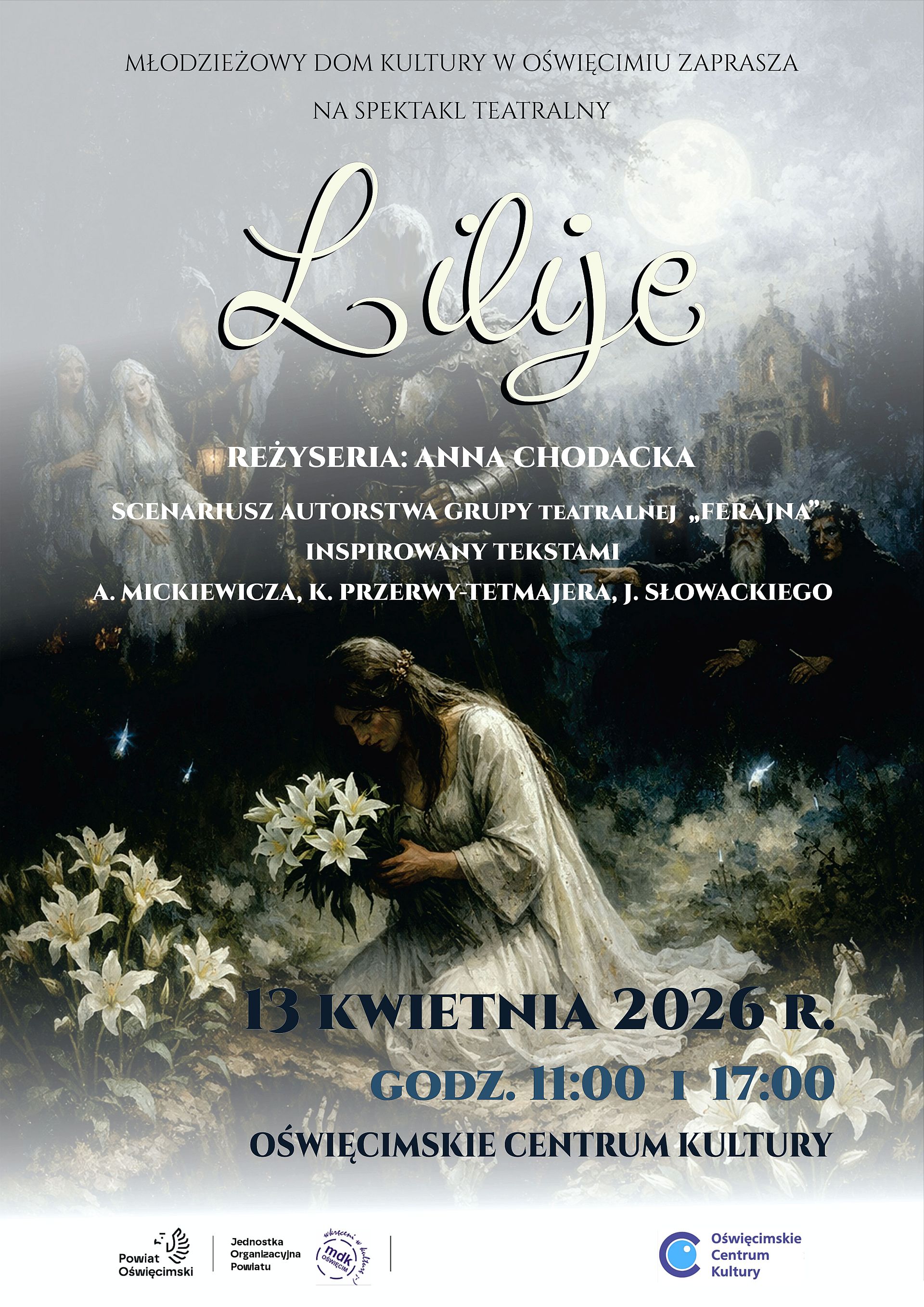 na plakacie ilustracja związana ze spektaklem