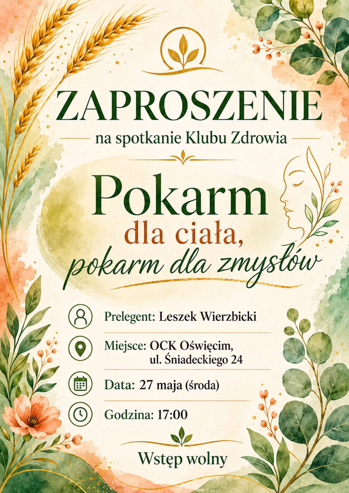 Informacja o spotkaniu Klubu Zdrowia