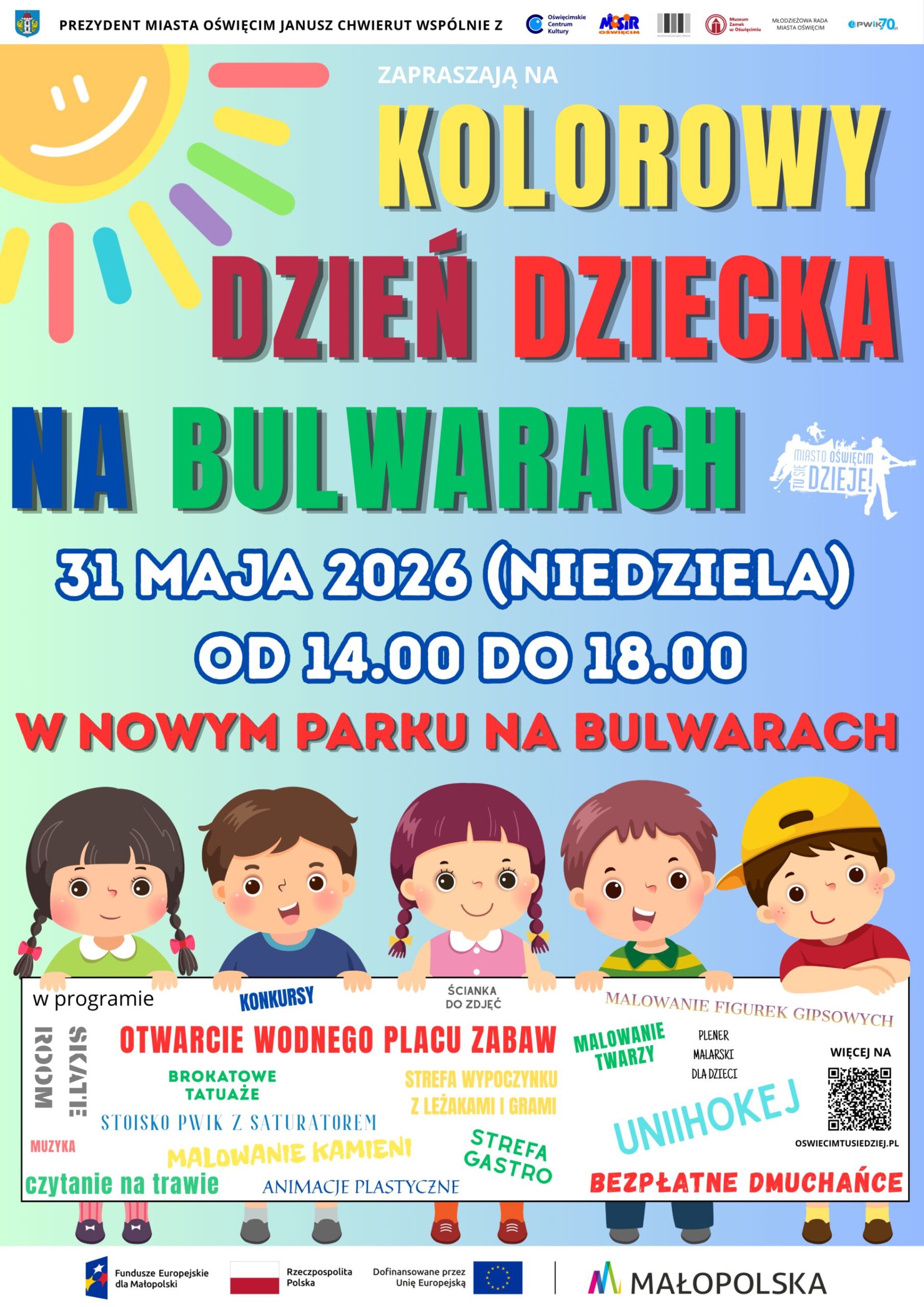 na plakacie rysunek z dziećmi i informacja o wydarzeniu