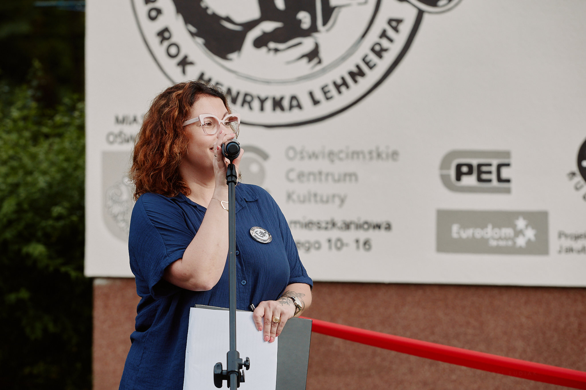 Odsłonięcie muralu Henryka Lehnerta Oświęcim fot.Andrzej Rudiak