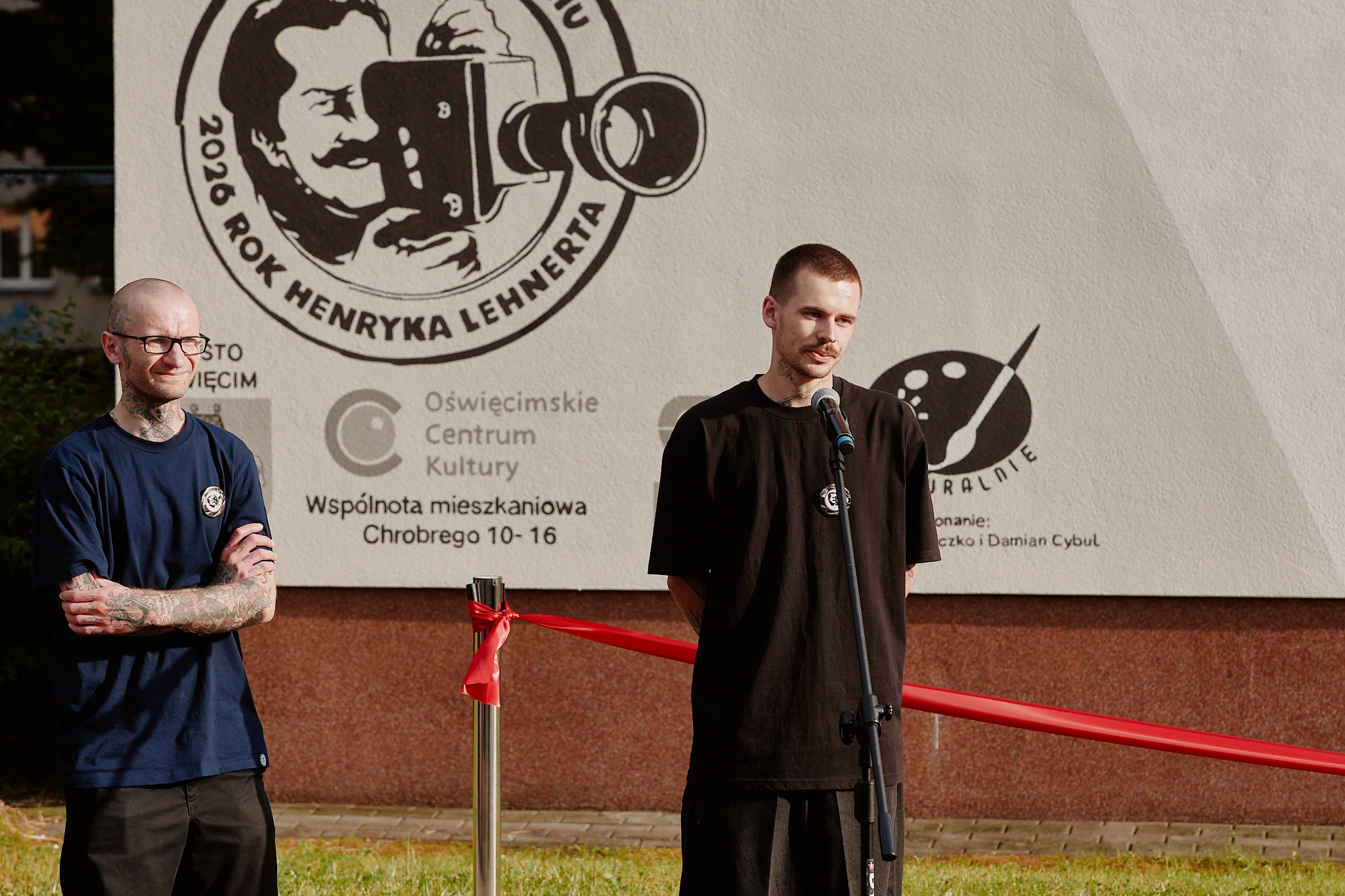 Odsłonięcie muralu Henryka Lehnerta Oświęcim fot.Andrzej Rudiak