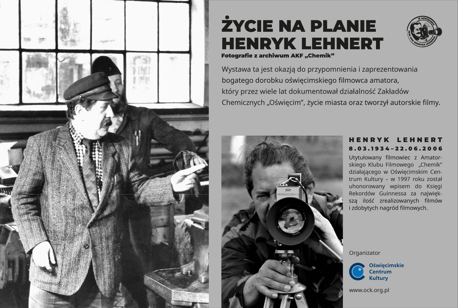 na plakacie zdjęcia Henryka Lehnerta