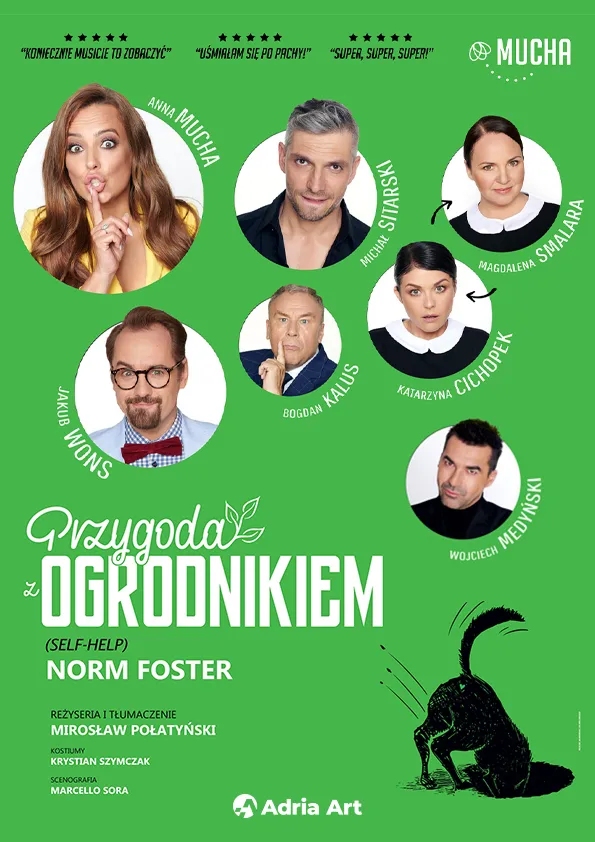 na plakacie aktorzy biorący udział w spektaklu
