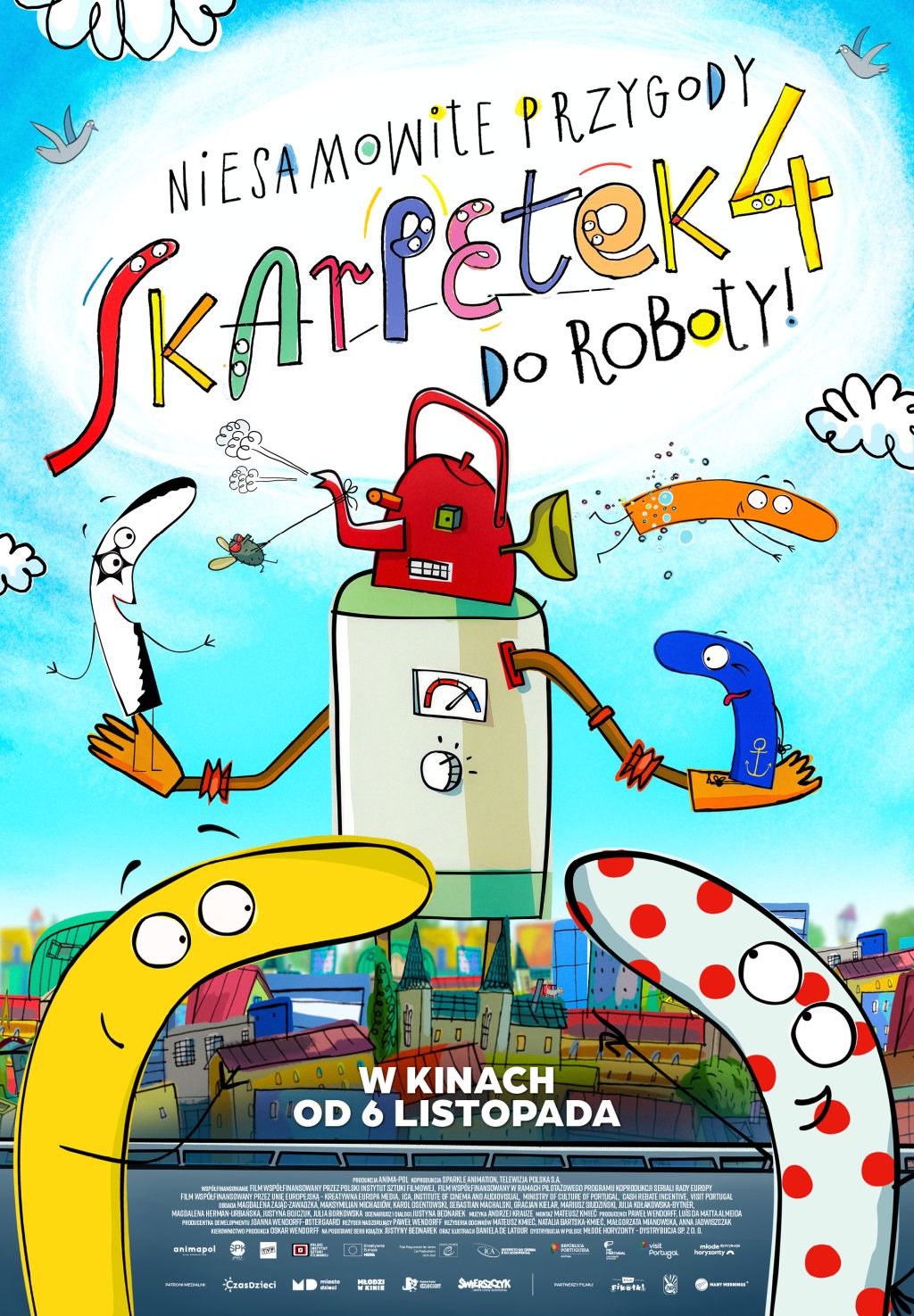na plakacie skarpetki filmowe